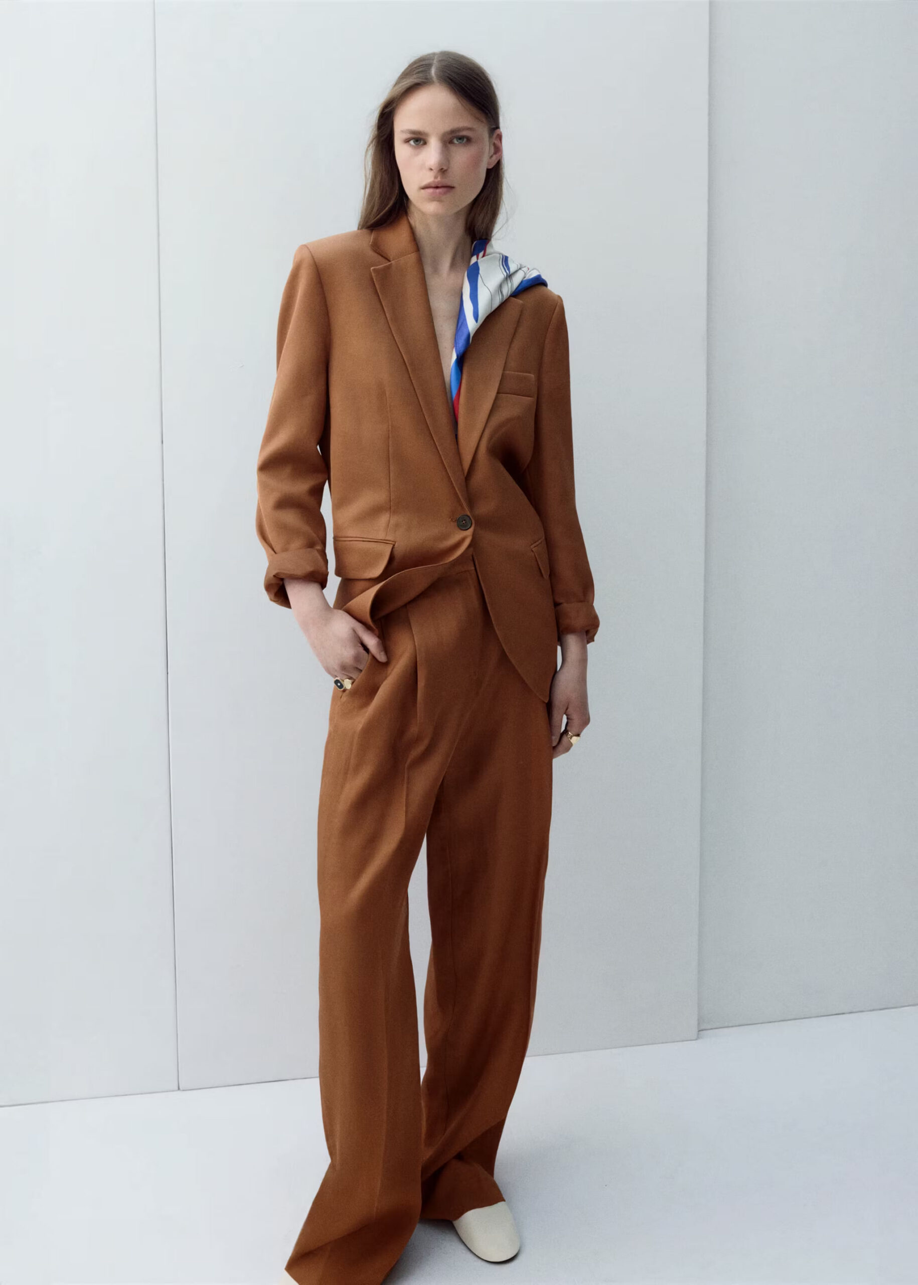 Straight-fit suit blazer