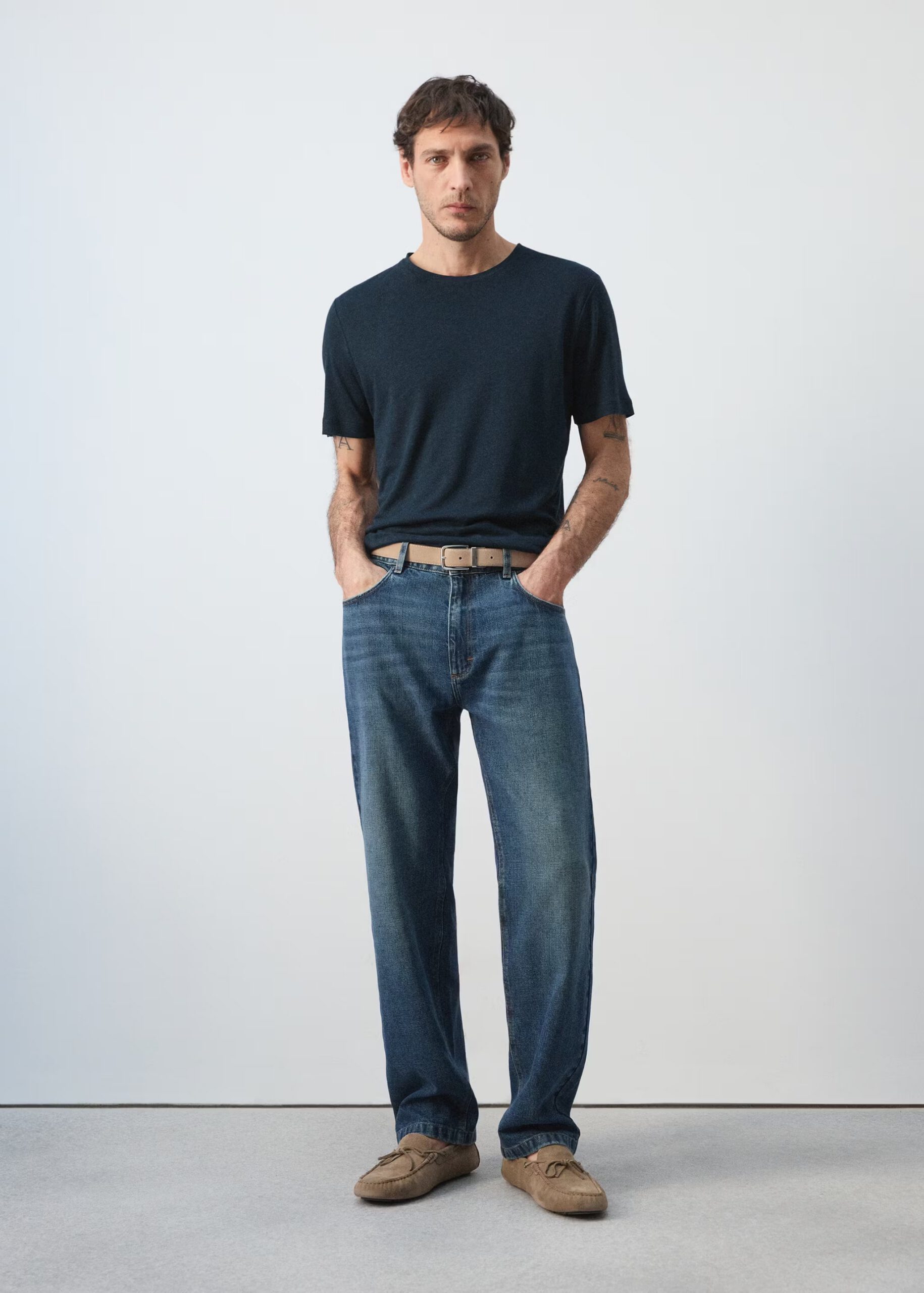 Linen slim-fit t-shirt