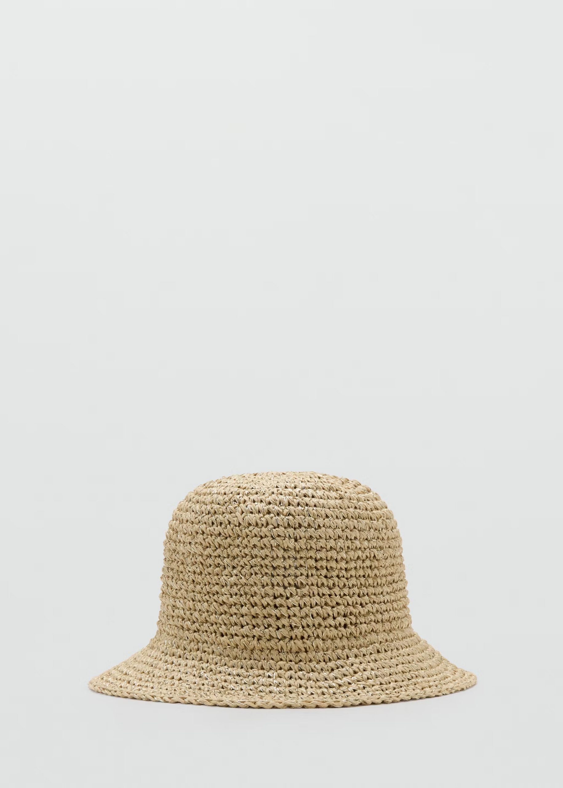 Lurex natural fibre bucket hat