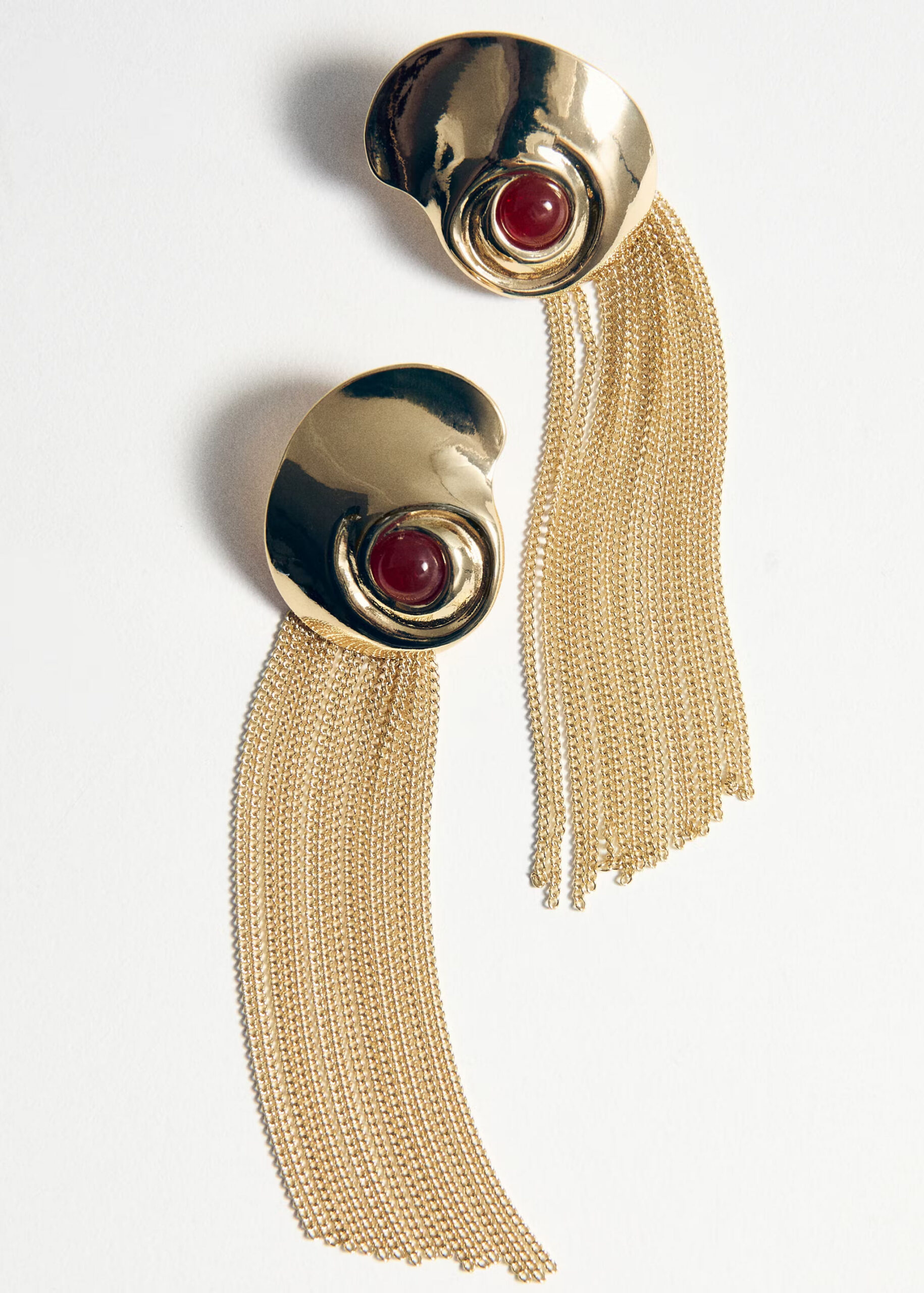 Embossed spiral earrings